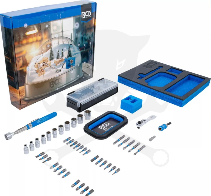 Karácsonyi szerszámkészlet ADVENTI KALENDÁRIUM 44 db-os - BGS