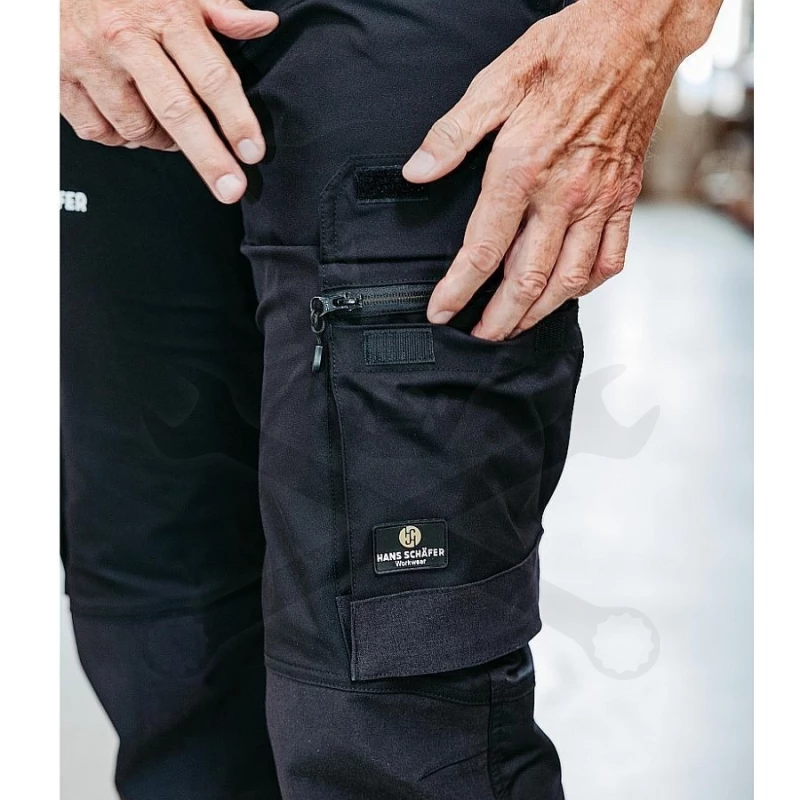 Munkaruha deréknadrág - Adonis stretch Fekete - 4XL-es