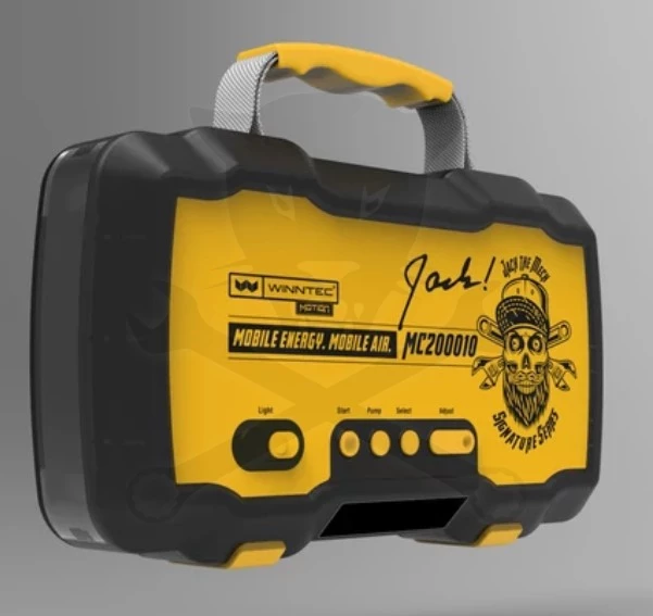 Akkumulátor bikázó-indító (starter) 12/24V -2000A + Akkus Kompresszor