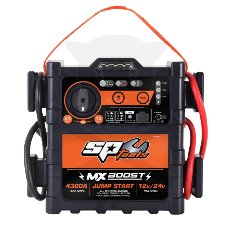 Akkumulátor bikázó-indító (starter) 12/24V -4300A - 44Ah SP Tools