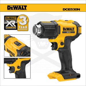 Hőlégfúvó akkus 18V - akku nélkül, 190l/p 530°C - Dewalt