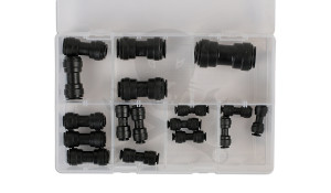 Műanyag levegő-gyorscsatlakozó készlet - 17 részes