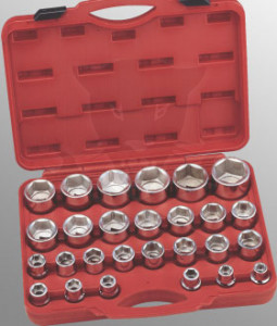 Dugókulcs - crowafej készlet 3/4" 6 lap 17-60 mm 27 db-os Genius