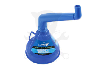 Tölcsér duplán hajlított, olaj / üzemanyag -beépített szűrővel- kék