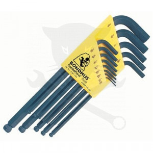 Imbuszkulcs készlet hosszú, gömbv. inch 0.050-3/8" - BLX13 Bondhus