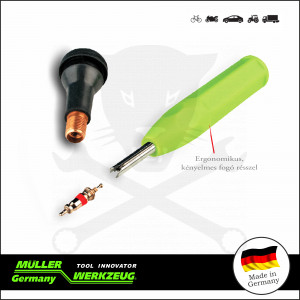 Szelep be- és kiszerelő - egykezes - megtartja a szelepet - MÜLLER