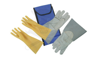 Kesztyű készlet 3:1-ben - Teljesen szigetelt + Bőr mech.védő + Tok 11-es