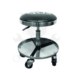 Szerelőszék kerek teleszkópos 5 kerék - profi króm