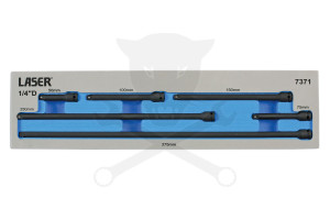 Toldószár készlet, gépi 1/4" 6 db-os 50-75-100-150-250-375mm - Tálcás (LAS-7371