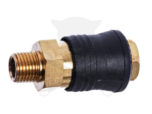 Levegős csatlakozó - gyorscsatlakozó anya - RÉZ - 1/4" KM - OLASZ