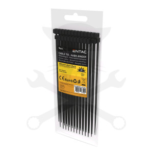Kábelkötegelő 4,8x300 - Fekete - 50 db-os - Entac