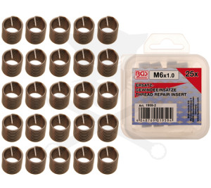 Menetjavító betét készlet M 6x1,0 - 25 db-os BGS