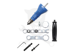 Szegecsanyahúzó adapter fúrógéphez-behajtóhoz. - 8 db-os készlet - BGS