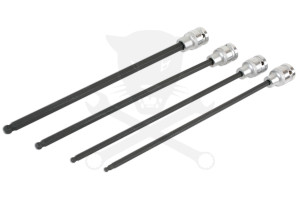 Rátűzőkulcs készlet 1/2" 4 db-os gömbvég extra hosszú 288 mm 5-6-8-10 mm
