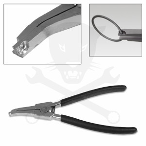 Fogó seeger speciális zárógyűrűhöz, hajlított, rugós 200 mm