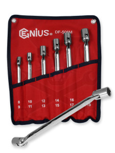 Dugókulcs készlet kettős csuklós dugókulcs készlet 6 db-os 8-19 mm