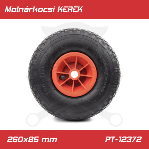 Molnárkocsi KERÉK műa.felnis görgő nélkül - gumitömlős 3.00-4/260x85mm