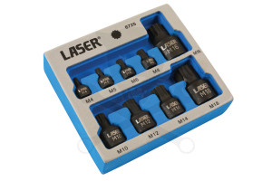 Rátűzőkulcs, gépi XZN (spline) M4-M18 9 db-os - extra alacsony