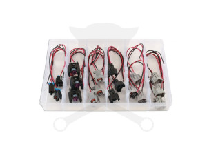Injektor elektromos csatlakozó készlet Delphi, Denso 18 db-os