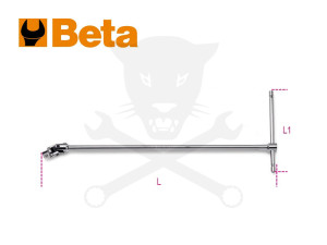 T-kulcs 1/2"-os kardán-csuklós 490 mm - Beta