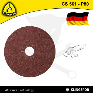 Fíbertárcsa 125x22 mm P 80 - fémre - X-Lock CS 561 Klingspor