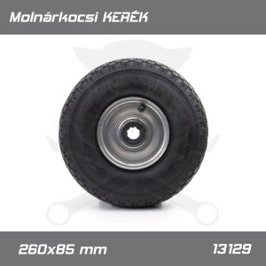 Molnárkocsi KERÉK fémfelnis tűgörgős - gumitömlős 3.00-4 / 260x85 mm