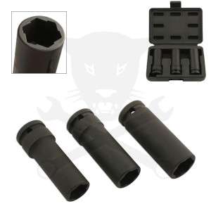 Sérült kerékcsavar kiszerelő készlet 1/2" 3 db-os speciális belső profil