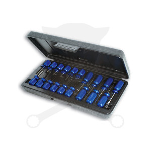 Kábelcsatlakozó szerelő - saru eltávolító készlet 19 db-os