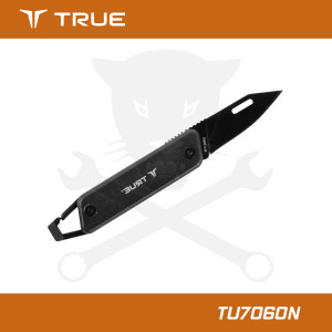 Vágókés, összecsukható Modern Keychain Knife - Fekete - True