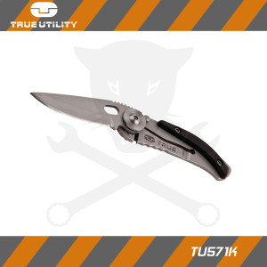 Vágókés, összecsukható Skeletonknife - Fekete-Szürke-True