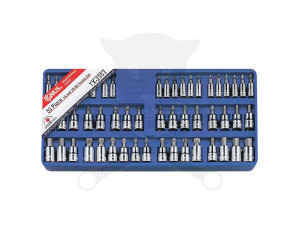 Tálcás Genius torx készlet rátűzőkulcs 53 db-os - 1/3