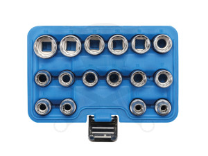 Dugókulcs készlet 1/2" 12 sz. 8-24 mm 16 db-os