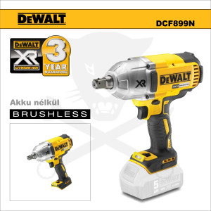 Ütvecsavarozó, akkus 18V 950 Nm 1/2" - akku nélkül - csapos kefemen