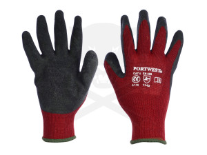 Kesztyű mártott latex piros téli 11-es XXL