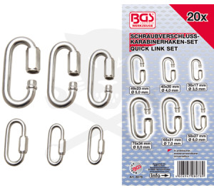 Karabíner készlet 20 részes