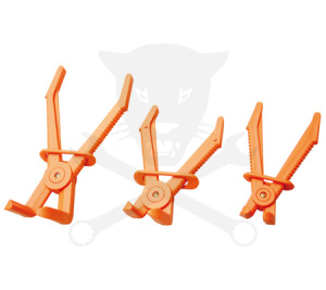 Tömlőszorító fogó készletben 90°-os - 3 db-os