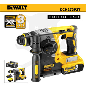 Fúró-vésőkalapács akkus 18V 2.1J 2db 5.0Ah - kefementes - DeWalt
