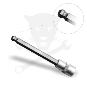 Rátűzőkulcs - crowa+bit 1/2" imbusz 8 mm, hosszú, gömbvégű