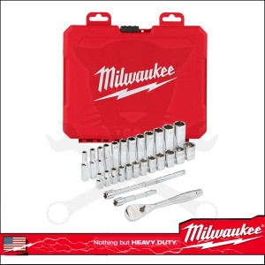 Dugókulcs készlet 1/4" 28 r. speciális FOUR-FLAT METRIKUS- Milwau