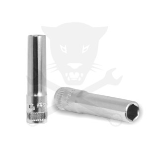 Dugókulcs - crowafej 1/4" 6 lap hosszú 8 mm Genius