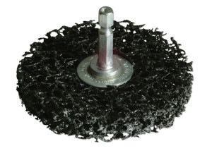 Tisztítókorong - négertárcsa 75mm + 1/4" hatlap meghajt.