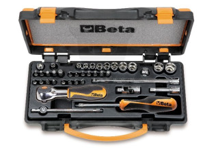 Dugókulcs készlet 1/4" 6 lap 5-14 mm 39 db-os Beta