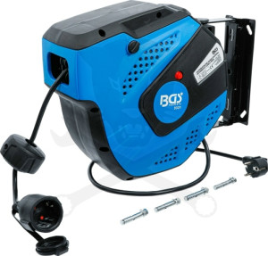 Kábeldob fali automatikus csévélődob 230 V 15 +1 méter 3 x 1.5 mm2 -BGS