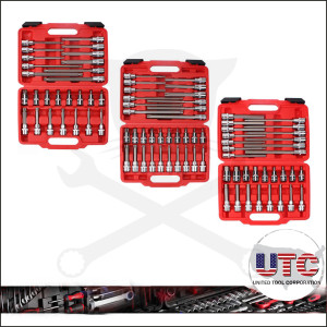 Rátűzőkulcs - crowa+bit készlet 1/2" hex-torx-XZN 88r.