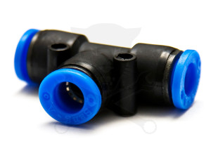 Levegős csatlakozó műanyag csőhöz, T-elágazó 12 mm