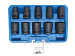 Légkulcsfej készlet 1/2" 10 db 10-24 mm metrikus rövid - BGS