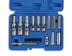 Dugókulcs készlet izzítógyertyákhoz, vékonyfalú + PSG adapterek -TS20