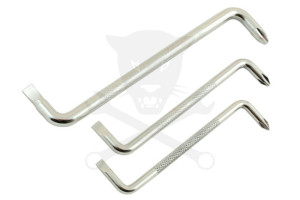 Csavarhúzó készlet "Z" alakú -hajlított készlet PH csillag+SL lapos - 3db-os