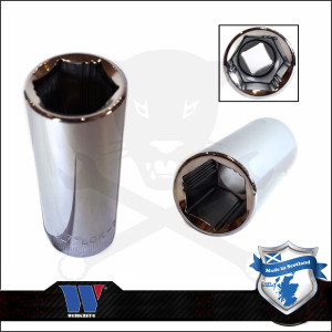 Lok-Typ Dugókulcs - crowafej 3/8" 16 mm 6 lap hosszú - Welzh