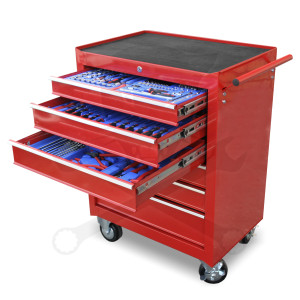 Szerszámos kocsi felszerelt 5. 214 db-os